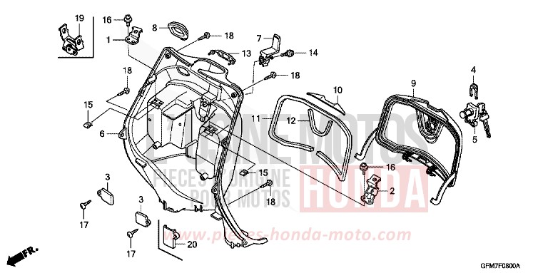 INNER BOX for NHX 110 BLACK (NH1) from 2008